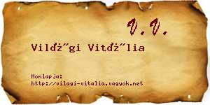 Világi Vitália névjegykártya